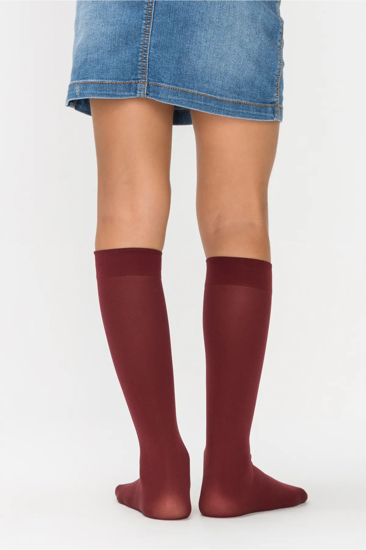 Bordo Kız Çocuk Micro 40 Pantolon Çorabı - Görsel 2