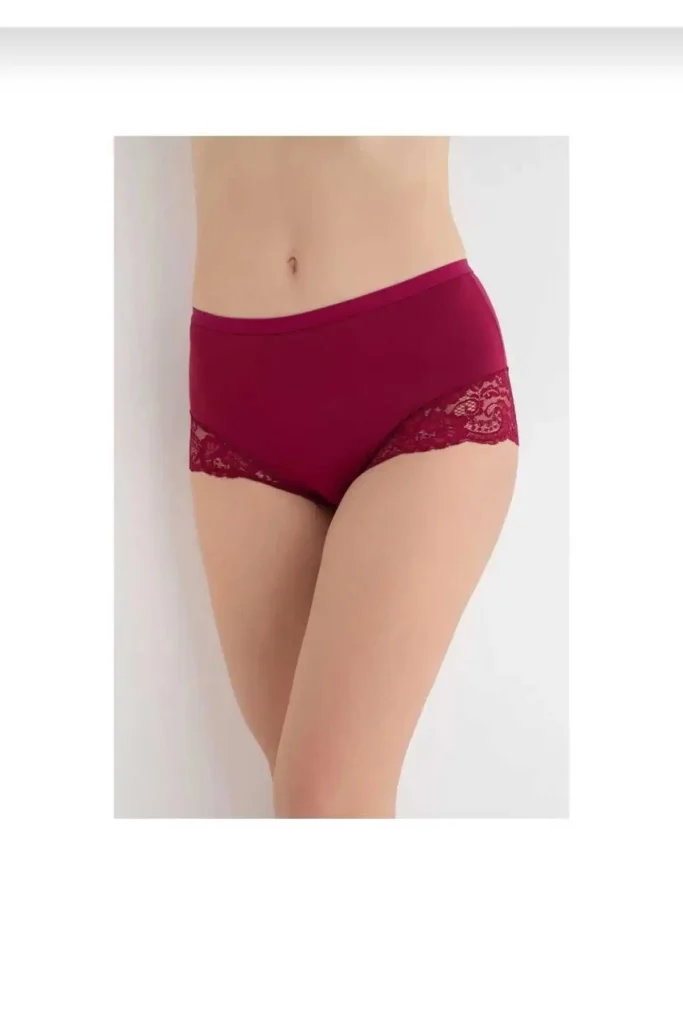 Kırmızı Kadın Dantelli Short Külot