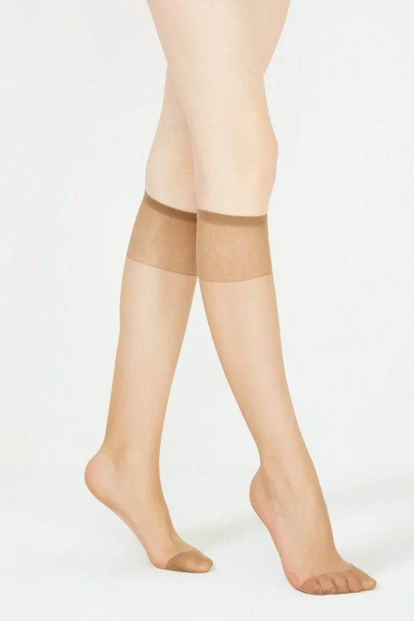 Kadın Fit 15 Burunsuz Pantolon Çorabı Vizon