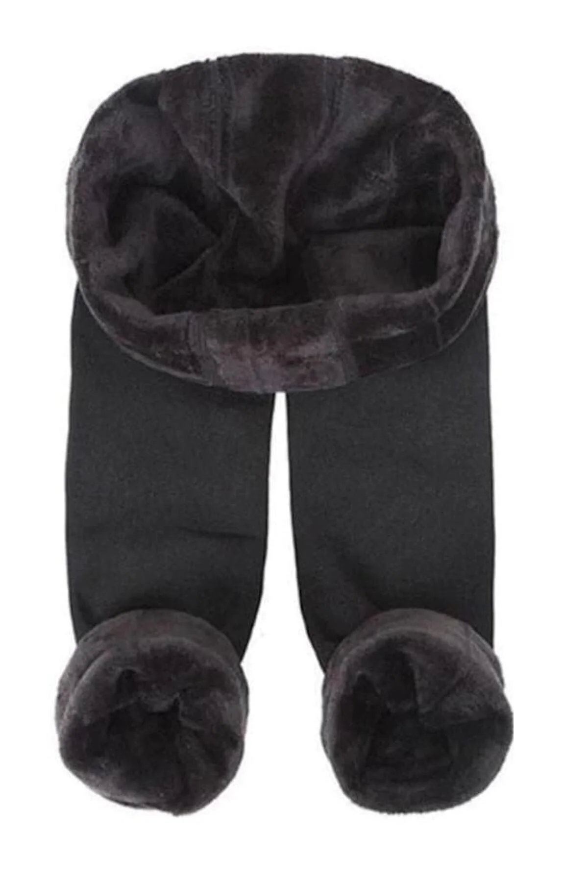 Kadın Thermal Peluş Tayt Siyah - Görsel 5