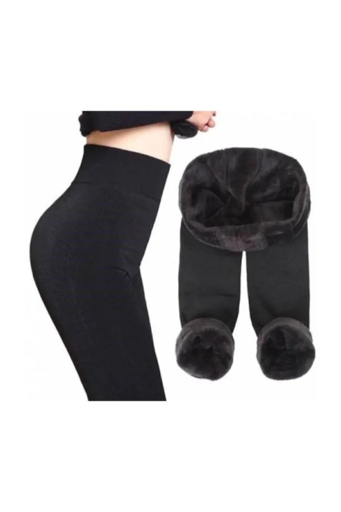 Kadın Thermal Peluş Tayt Siyah
